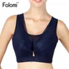 BRAS Folomi Women Sexig spetsbh Push Up Soft Wireless Plus Size Brassiere Full Cup kvinnlig underkläder