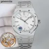 Audemar Piquet Auto Watch Luksusowe męskie Menwatch z pudełkiem 2325 Znakomita jakość Szwajcarska ruch mechaniczny Uhr Transparent Guma Guma Montre Royal Rel