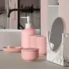 Set di accessori per il bagno Set di accessori per il bagno in ceramica nordica Decorazione di lusso Bottiglia di lozione Bocca Tazza Portaspazzolino Portasapone Portaoggetti