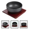 Dinnerware Sets Special Pot Bibimbap Cast Iron Bowl Spaghetti Noodle Container Dolsot Reusable Korean Cuisine