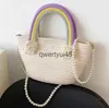 Schoudertassen Zomer Beac Straw andbags Vrouwen ig Capaciteit Fasion Vrouwelijke Crossbody Soulder Bag Kwaliteit Designer Pearl Cain ToteH24218