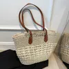 Bolsas de ombro 2023 verão andtecido palha beac tote para mulheres vintage ollow out andbag cesta raan férias soulder bagh24218