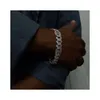 Fabriek directe verkoop 15 mm Vvs Moissanite Baguette Diamond Iced Out Cubaanse schakelarmband voor heren