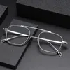 Japonia luksusowa marka mężczyzn w stylu vintage Pure Rame Glasse ręcznie robione optyczne soczewki o krótkowzroczności 240119