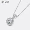 SP-LAM Diamentowe wisiorki dla kobiet 925 srebrny luksusowy łańcuch