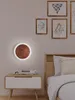 Vägglampa nordiska led valnötslampor inomhusbelysning monterat sovrum vardagsrum el hall akryl nyanser