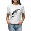 Polos pour femmes Baleine à bosse en points T-shirt Chemisier Mode coréenne Vêtements vintage Été pour femmes