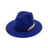 Baretten Dames Brede Rand Fedora Panamahoed Met Metalen Gesp Sombrero Hoeden Feestpakket Vintage Brancard Dagelijks Draad