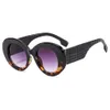 Trendy modern retro street photography cross-border fashion catwalk sunglasses color large round frame PF