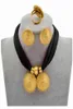 Jewelry Sets Anniyo Diy Rope Chain Ethiopian Set Gold Color Eritrea Ethnic Style Habesha Pendant Earrings Ring 2171067607617
