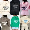 Designer Sportswear White Fox Hoodie Set 2 Piece Womens Mens Terno Desportivo Manga Longa Pulôver Com Capuz Cor Sólida Tracksuit Multi-Color Moletom TICQ