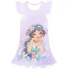 Abiti da ragazza Vestito da gelsomino per ragazze Costume da principessa dei cartoni animati Costume per bambini 3D Fancy 2-10 anni Festa di compleanno Vestiti per bambini