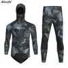 Women's Swimwear Men Spearfishing Wetsuit Neoprene 3.5mm 5MM 7MM Open Cell Camouflage Diving Suit 2pcs Set For Hunting Scuba Dive
