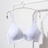 BRAS FINETOO Sous-vêtements pour femmes sans couture Sexy Push Up Soutien-gorge Lingerie douce pour femme Brassiere Dos nu Bralette Filles Col V profond