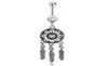 D0646 Кольцо Dreamer Belly Navel Button Silver Black012347179293