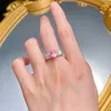 NKHOG Real 1ct Ring S925 Silver Natural Shells Vintage Paraiba 18K Gold Plated Women Engagement Wedding Rings Jewelry 240119
