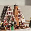Bloki 1691pcs Święty Mikołaj Claus Gingerbread House Building Builds Cegły 10267 Elk Gingerbread Man Villa