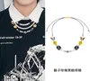 hanger ASAP rocky Wu Yifan dezelfde dobbelstenen parelketting mode heren039s en dames039s lachend gezicht hanger titanium staal juweel8454778