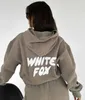 white fox hoodie sets Designer tracksuit women men 2 piece set woman clothes clothing set Sporty Long Sleeved Pullover Hooded Tracksuits Spring Autumn WinterKX8N