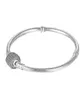 Bracelety srebrne srebrne z pudełkiem białe mikro utwardzone diamentowe bransoletki logo stemplowane dla europejskich uroków Bead5484482