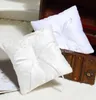 White Ivory And White Wedding Ring Pillows With Ribbow Bow Flowers Applliques Bride And Groom Pillows For Rings7215561