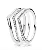 Novo 925 prata esterlina desejo anel pilha com pedra cz ajuste jóias noivado amantes do casamento moda ring6319767