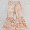 Trousers RTS Wholesale Baby Girls Pants Milk Silk Boutique Kids Bell Bottoms Toddler Long Fashion Children Clothing
