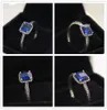 2017 New 100% 925 Sterling Silver European Jewelry Timeless Elegance Ring with True Blue Crystal & Cz Fashion Charm Ring3451138