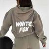 White Fox Hoodie Woman Hoodie Tracksuit