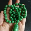Hänge halsband jade torr grön smaragd