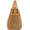 Totes Women Bamboo Bags Boemian Female Summer Beac andbag Lady Vintage Raan Knied Bag ollow andmade Woven Basket ToteH24219