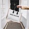 トレンド女性ハンドバッグRive Gauche Toteショッピングバッグハンドバッグトップリネン大きなビーチバッグデザイナー旅行クロスボディショルダーサッチェルウォレット