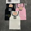 Square Neck Sport Top Women Sequin Tanks Tops Designer Letters Jacquard Vest Outdoor Yoga T Shirt