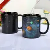 Système solaire couleur changeante tasse galaxie changement tasses sensible à la chaleur Sublimation café thé changement de couleur tasses magique T200104271A