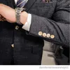 Ternos masculinos blazers S-7XL (blazer + colete + calças) vestido de casamento do noivo xadrez escuro clássico retro masculino formal terno de negócios conjunto de três peças