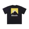 Rhude Tシャツデザイナー最高品質メンズTシャツRH刺繍Tシャツsummerメンズレターシャツレディースレディース