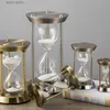 Decoratieve objecten beeldjes 3/5/10/15/30 minuten Europese retro metalen zandloper timer woonkamer kantoor desktop decoratie zand klok ornamenten zandloper T240219