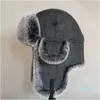 Bérets Bérets Adulte Bomber Chapeau Hiver Fausse Fourrure Russe Épais Chaud Casquettes Avec OreillettesBérets