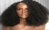 Parrucca riccia afro crespa parrucca corta caschetto anteriore in pizzo parrucche per capelli umani per donne nere nodi candeggina capelli brasiliani Remy pre pizzicati4668747