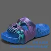 2024 Slippers Summer Summerized Skull Slides for Women Men Soft Eva Slipper Flat للجنسين الشاطئية.