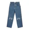 Nieuwe stijl Jeans Dames Designer Broekspijpen Open Vork Strakke Capri Denim Broek Voeg Fleece Dikker Warme Afslankende Jean Broek Merk Dameskleding