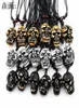 Fashion Jewelry Whole 18PCS Imitation Yak Bone Carved Horror Devil Skull Pendant Necklace Halloween Skull Necklace Amulet Gift5036310