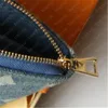 Denim mulher designer cowboy carteira zíper titular do cartão de crédito marca letras completas dos homens bolsa de luxo titular do cartão moda carteiras bolsa