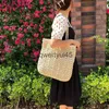 Shoulder Bags Gusure Women Summer Beac andbag Raan Woven andmade Knied Straw Large Capacity Totes Female Travel Soulder Bag BoemiaH24219