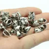 Usine entière 200 pcs ton argent en acier inoxydable de haute qualité connecteur pendentif crochet impression pincement caution clip fermoir bijoux Fi202S