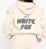 Designer Sportswear White Fox Hoodie 2-delige set Dames Herenpak Sportief Lange mouw Pullover Capuchon Effen Kleur Straat Ruimvallend Meerkleurig Europees Grote maten