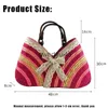 Totes YoReAi été andmade sacs pour femmes vacances couleur rayures sac de paille tissé panier dentelle fourre-tout andle Lady andbagsH24219