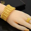 ANIID Indian 24K Gold Plated Copper Bangle With Ring For Women Arabic Bridal Wedding Jewelry Gifts Middle East Luxury Bangles 240219