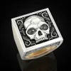 Bagues de cluster Unique Vintage Punk Skull Bague pour hommes Compartiment secret Memorial Souvenir Cinerary Cercueil Cercueil pour hommes Hip Ho2891