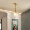 Chandeliers Modern Gold Crystal Small Round Ceiling Chandelier For Corridor Aisle Balcony Bedroom Living Room Led Home Indoor Light